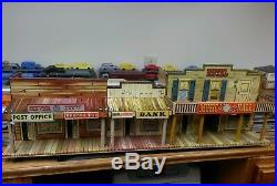 Marx Western Town Hotel Side Silver City Dodge Wagon Train tin litho TOWN RR