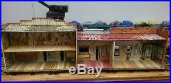 Marx Western Town JAIL SIDE Roy Rogers Wagon Train Dodge Silver City tin litho