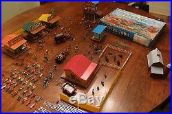 Marx Western Town Miniature Play Set-handpainted figures 1966 original box nice