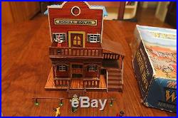 Marx Western Town Miniature Play Set-handpainted figures 1966 original box nice