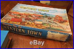 Marx Western Town Miniature Play Set-handpainted figures 1966 original box nice