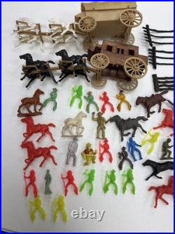 Marx Wild West playset soft plastic horses for your cowboys, & Indians & more