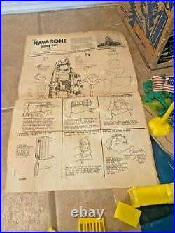 Marx World War II Battleground + Battle of Navarone Play Set 99% Complete w. Box