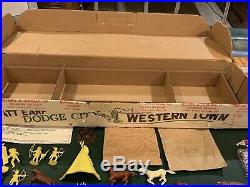 Marx Wyatt Earp Dodge City Western Town Play Set Box#4228