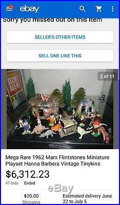 Marx miniature playset Flintstones BRAND NEW MINT RAREST MARX SET Hanna Barbera