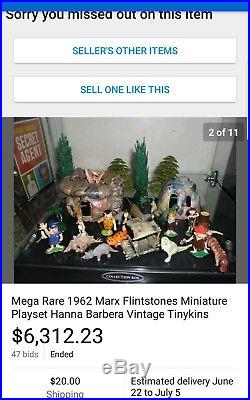 Marx miniature playset Flintstones INCREDIBLY RARE marx toys BRAND NEW OLD STOCK