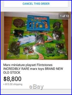 Marx miniature playset Flintstones Store Display BRAND NEW MINT RAREST MARX SET