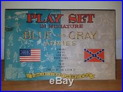 Marx miniature playset blue and gray armies super rare marx toy soldiers war