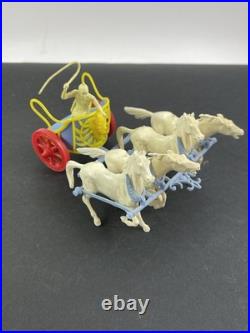 Marx original 1959 Ben Hur playset chariot with team of 4 Horses Just Perfect