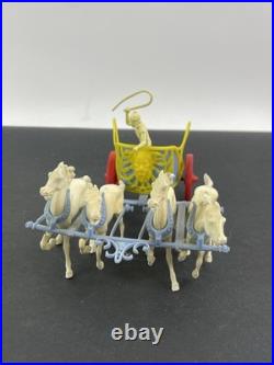 Marx original 1959 Ben Hur playset chariot with team of 4 Horses Just Perfect