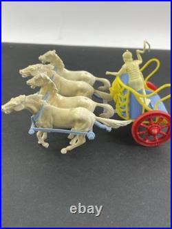 Marx original 1959 Ben Hur playset chariot with team of 4 Horses Just Perfect