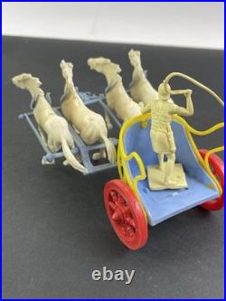 Marx original 1959 Ben Hur playset chariot with team of 4 Horses Just Perfect