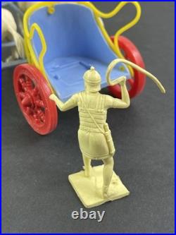 Marx original 1959 Ben Hur playset chariot with team of 4 Horses Just Perfect