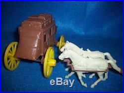 Marx original stagecoach and team of horses from playset in excellent condition