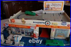 Marx playset Antique auto service center / highly detailed / late 50's