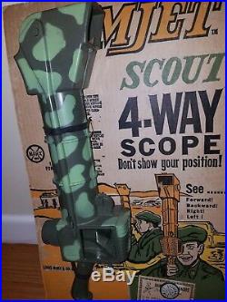 Marx playset Ramjet Scout 4 Way Scope display card toy mint VERY RARE