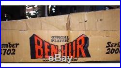 Marx toy playset 54mm ben -hur enlarged set #4702 1959 used in original box oop