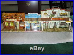 Marx western playset lot Roy Roger Mineral City, Wells Fargo, 3 buildings & more