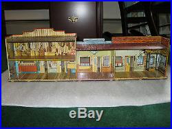 Marx western playset lot Roy Roger Mineral City, Wells Fargo, 3 buildings & more