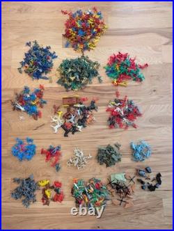 Massive Lot Vintage Army War Men Cowboys Indians Space Animal Plastic Figures