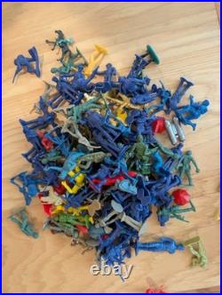 Massive Lot Vintage Army War Men Cowboys Indians Space Animal Plastic Figures