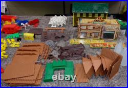 Massive lot Vintage 60's Marx & Tim Mee toys people Buildings animals
