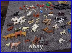 Massive lot Vintage 60's Marx & Tim Mee toys people Buildings animals
