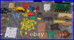 Massive lot Vintage 60's Marx & Tim Mee toys people Buildings animals