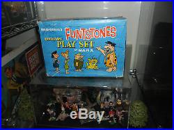Mega Rare 1962 Marx Flintstones Miniature Playset Hanna Barbera Vintage Tinykins