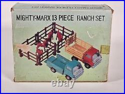 Mighty-Marx 13 Piece Ranch Set. 1960s-1970s. Western. Marx Toys. Japan