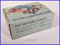 Mighty-Marx 13 Piece Ranch Set. 1960s-1970s. Western. Marx Toys. Japan