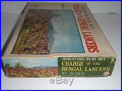 Miniature Marx Play Set Charge Of The Bengal Lancers