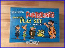 Mint Old Store Stock Marx Flintstones Miniature Play Set 1962 Hanna Barbera