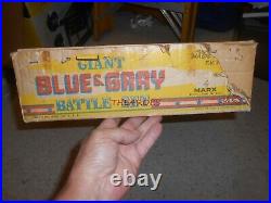 Nice Vintage Marx Giant Blue & Grey Battle Playset in Box