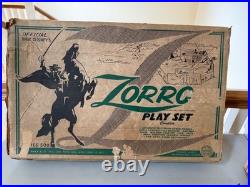 OFFICIAL WALT DISNEY'S ZORRO PLAY SET MARX largely complete set 1958