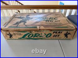 OFFICIAL WALT DISNEY'S ZORRO PLAY SET MARX largely complete set 1958