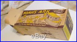 Old Vintage Marx Playset Toy Htf Noah's Ark W Animals And Original Box