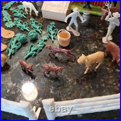 Original 1950s Marx Lazy Day Farm Playset Play Set INCOMPLETE