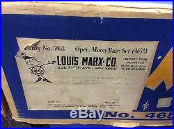 Original 1958 Marx Toys MOON BASE #4652 Playset box withBASE HTF space sci-fi
