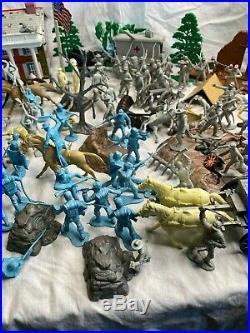 Original 1961 Marx GIANT Blue & Gray Battle Set Civil War Play Set Over 280 PC