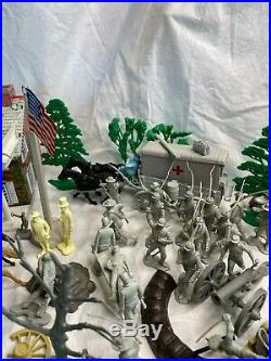 Original 1961 Marx GIANT Blue & Gray Battle Set Civil War Play Set Over 280 PC