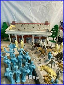 Original 1961 Marx GIANT Blue & Gray Battle Set Civil War Play Set Over 280 PC