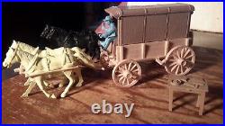 Original Marx Tan Wagon withSupply Top BigHorn Giant Fort Apache Western Playset