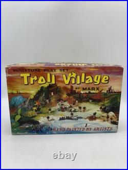 Original Marx Troll Village Miniature Play Set 1965 Edition with Box Rare Vintage