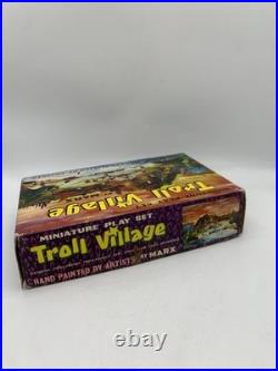 Original Marx Troll Village Miniature Play Set 1965 Edition with Box Rare Vintage