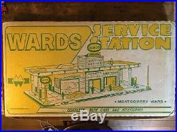 Original Marx Wards Service Station Playset, Montgomery Wards Catalog 3473