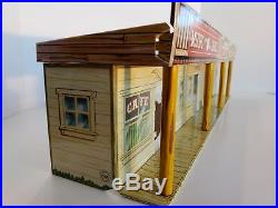 Original Vintage Marx Wells Fargo Tin Litho Buildings from Train Set #54762 1959
