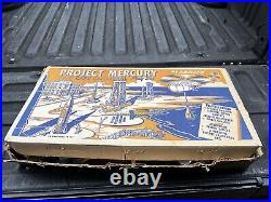 Partial MARX PROJECT MERCURY CAPE CANAVERAL PLAYSET #4524 (1962) box & acces