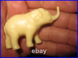 RARE 15 Marx 1951 60mm WILD ANIMAL Plastic Playset Figures near complete set