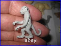 RARE 15 Marx 1951 60mm WILD ANIMAL Plastic Playset Figures near complete set